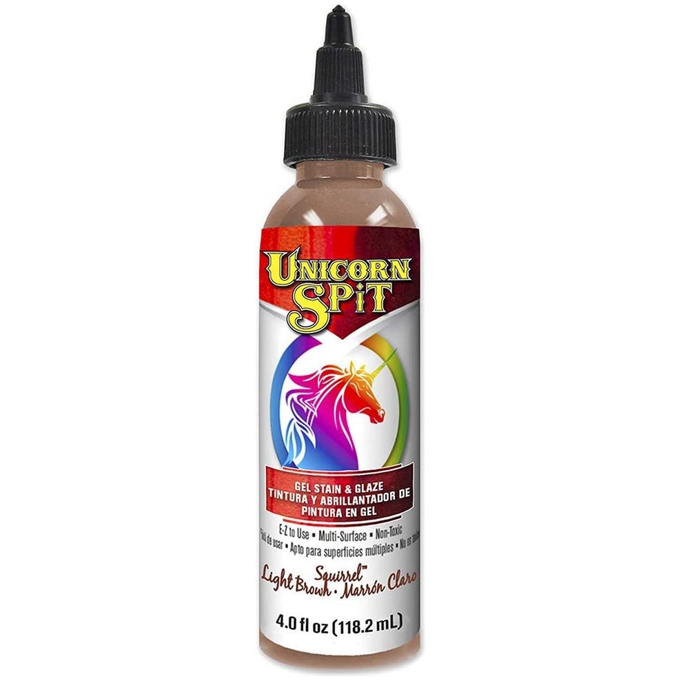 Unicorn SPiT 5770014 Gel Stain & Glaze, Squirrel, 4 Ounce Bottle, 4 Fl Oz (Pack of 1), Brown