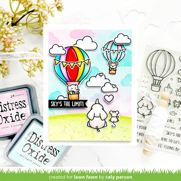 Creating Beautiful Cards with Lawn Fawn Stencils and Ranger Distress Oxide Ink Pads
