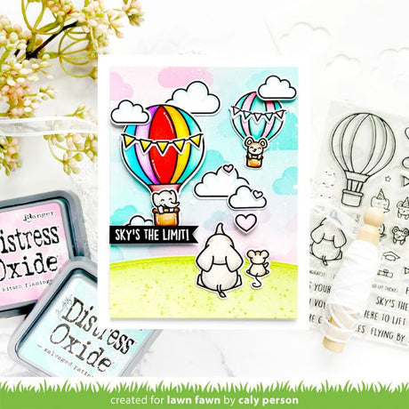 Creating Beautiful Cards with Lawn Fawn Stencils and Ranger Distress Oxide Ink Pads