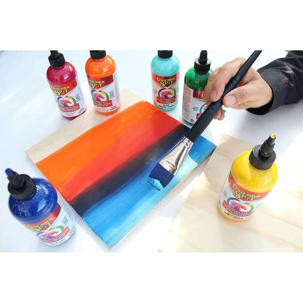 Unicorn SPiT 5771003 Gel Stain and Glaze, Phoenix Fire 8.0 FL OZ Bottle, Orange, 8