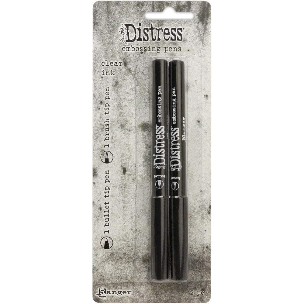 Tim Holtz Distress Embossing Glaze Cool Tones Bundle - 6 Glazes, Embossing Dabber & Embossing Pens