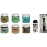 Tim Holtz Distress Embossing Glaze Cool Tones Bundle - 6 Glazes, Embossing Dabber & Embossing Pens