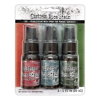 Ranger Holtz Distress Mica Stain Bundle - Holiday Mica Sets #1 & #2 with Trebbies Detail Sticks
