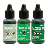 Ranger Alcohol Inks New 2020 Colors Bundle Boysenberry, Cobalt, Dijon, Ember, Everglades, Fiesta, Glacier, Gumball, Laguna, Mojito, Monsoon, Moss, Rosewood, Sienna, Vineyard with Bonus Detail Sticks