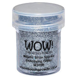 Wow! Sparkle Bundle - Embossing Powders 4 (15ml) Jars Metallic Gold Sparkle, Metallic Copper Sparkle, Pearl Gold Sparkle and Metallic Silver Sparkle (Gold, Silver)