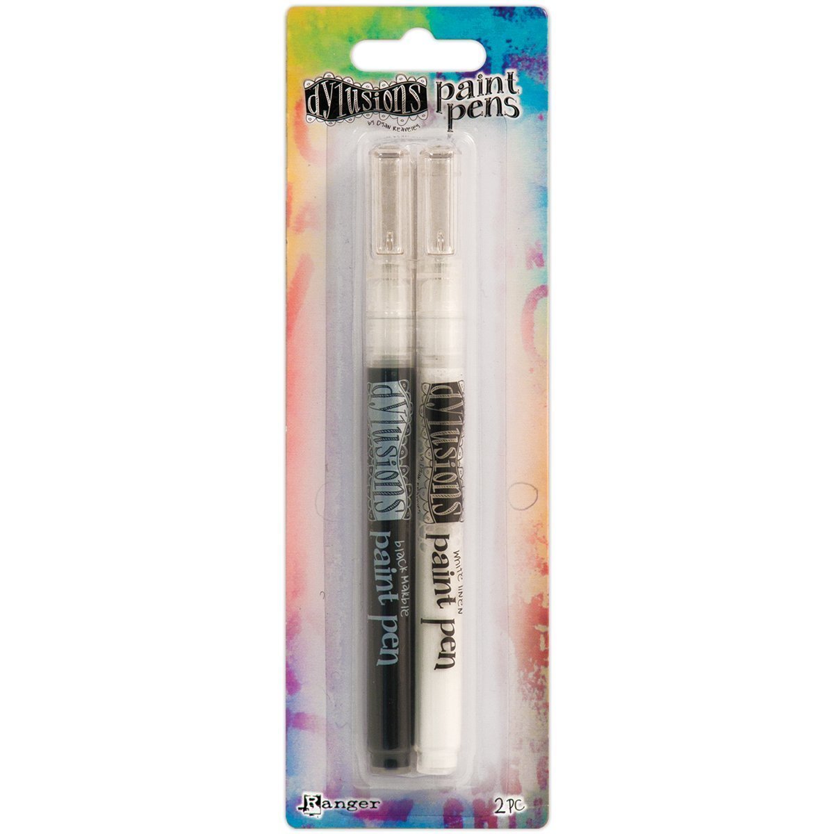 Dyan Reaveley's Dylusions Paint Pens - Six Color Pack + White Linen & Black Marble