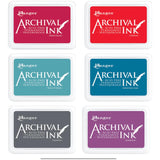 Bundle - Ranger Ink Tim Holtz Archival March 2024 6 Pads Aubergine, Beach Cruiser, Cayenne, Graphite, Mountain Lake, and Wine Cellar