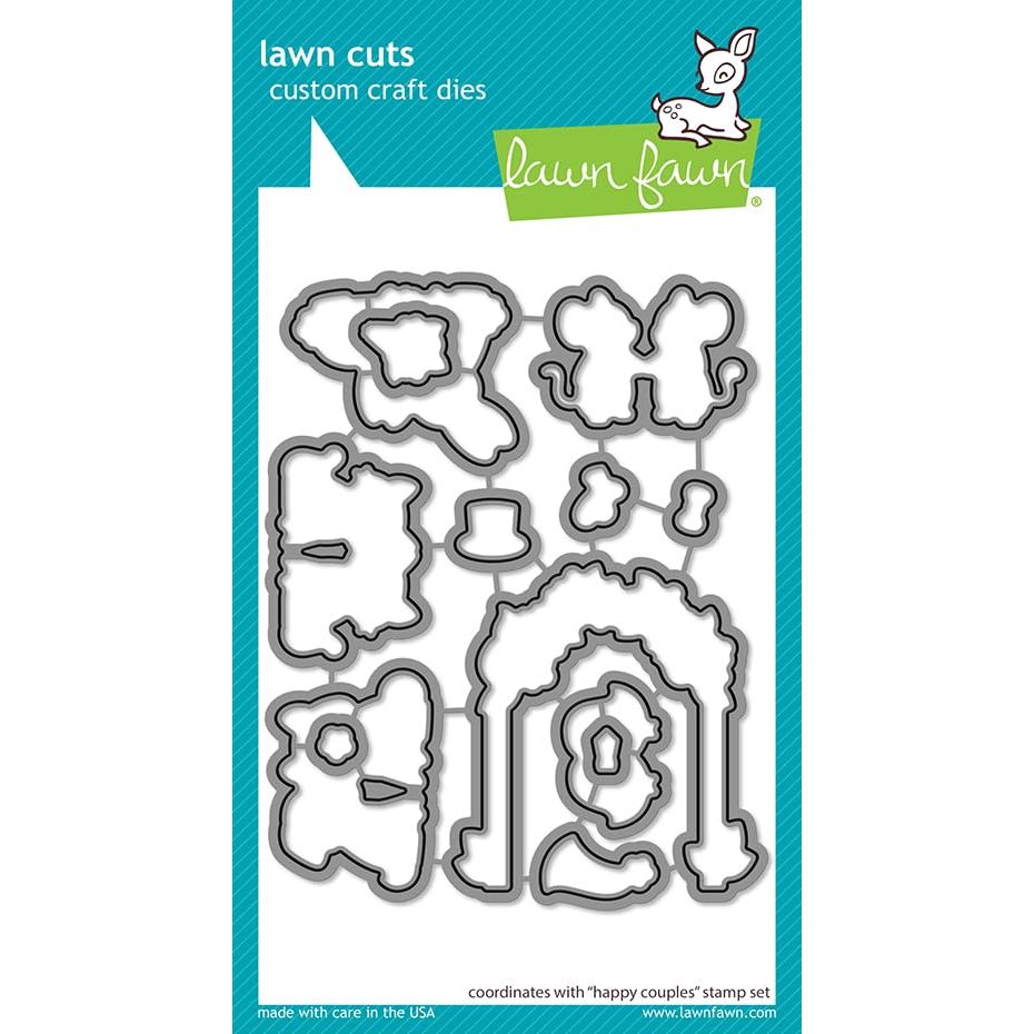 Lawn Fawn Happy Couples - Stamps & Dies - Two Item Bundle