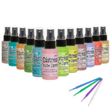 Purple Turtle Products Ranger Distress Oxide Spray Bundle Set 2-12 Bottle Set with PTP Flash Deals Detail Sticks
