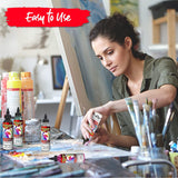 Unicorn SPiT Gel Stain & Glaze in One - 20 Complete Original & Sparkle Paint Collection with 10 TreBBies Fine Detail Sticks (8oz, Dolly Firebird)