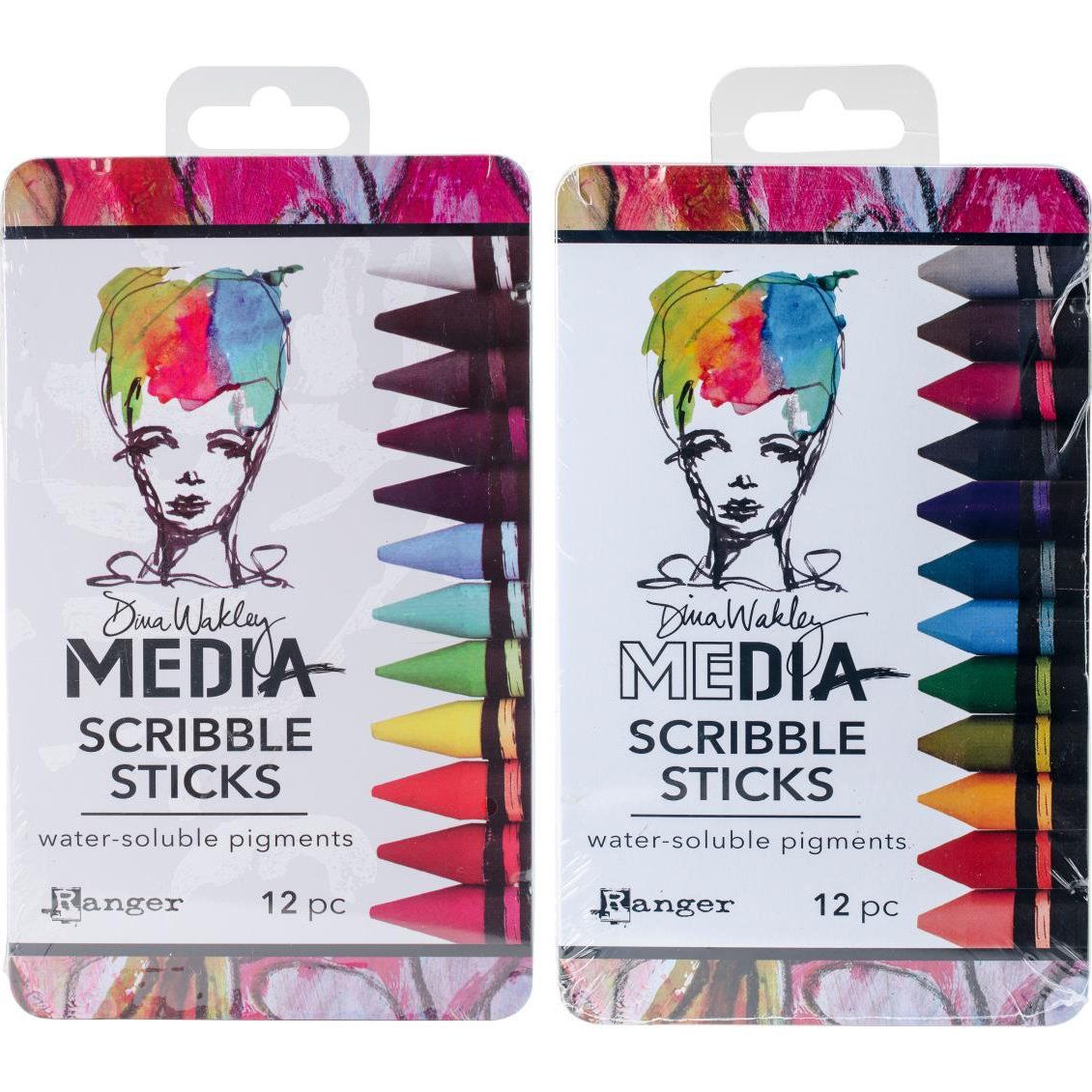 Ranger - Dina Wakley Media - Scribble Sticks - 2017 and 2018 Release Set