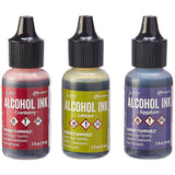 Tim Holtz - Ranger - Bundle of 6 Adirondack Alcohol Inks - Mariner and Farmers Market
