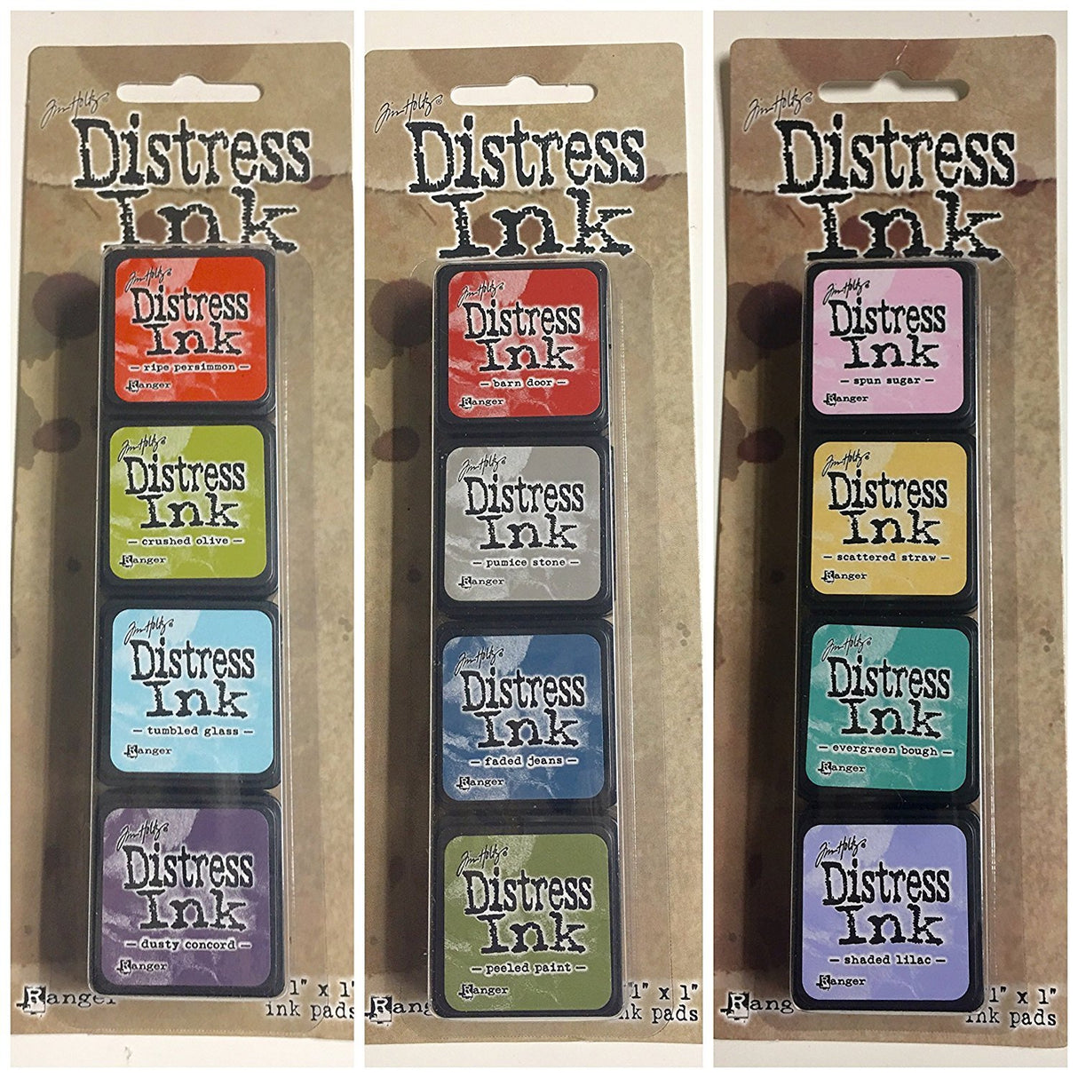 Ranger Tim Holtz Distress Mini Ink Pad Kits - #1-15, Super Bundle of all 60 Colors