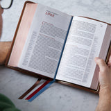 NKJV, Single-Column Reference Bible, Genuine Leather, Blue, Comfort Print: Holy Bible, New King James Version [Leather Bound] Thomas Nelson