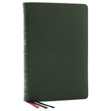 NKJV, Thinline Reference Bible, Large Print, Premium Goatskin Leather, Green, Premier Collection, Red Letter, Comfort Print: Holy Bible, New King James Version Thomas Nelson