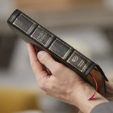 KJV Holy Bible: Compact Bible with 43,000 Center-Column Cross References, Black Genuine Leather, Red Letter, Comfort Print (Thumb Indexing): King James Version [Leather Bound] Thomas Nelson