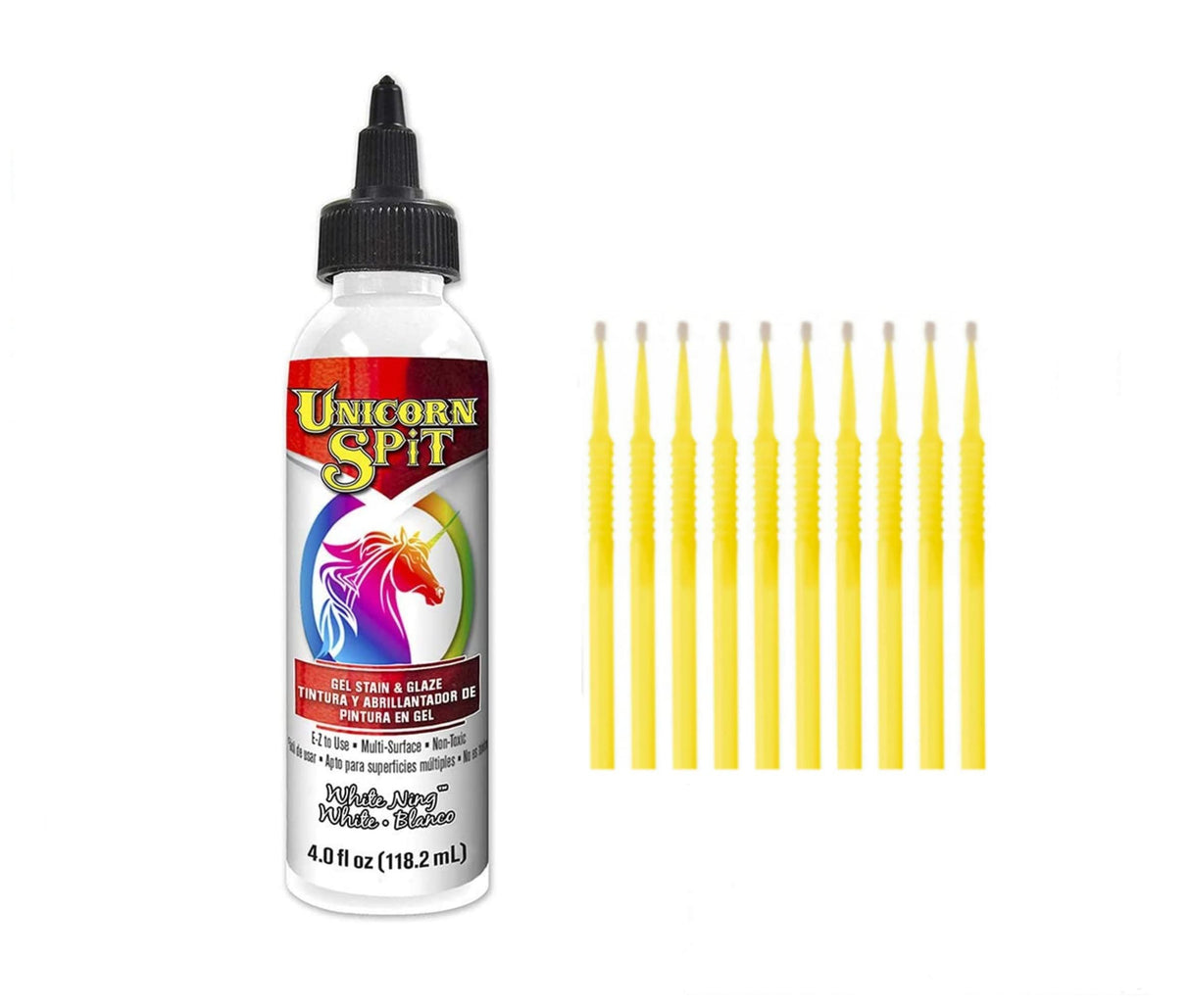 Unicorn SPiT Gel Stain & Glaze in One - 20 Complete Original & Sparkle Paint Collection with 10 TreBBies Fine Detail Sticks (8oz, 20 Complete Original & Sparkle Paint Collection)