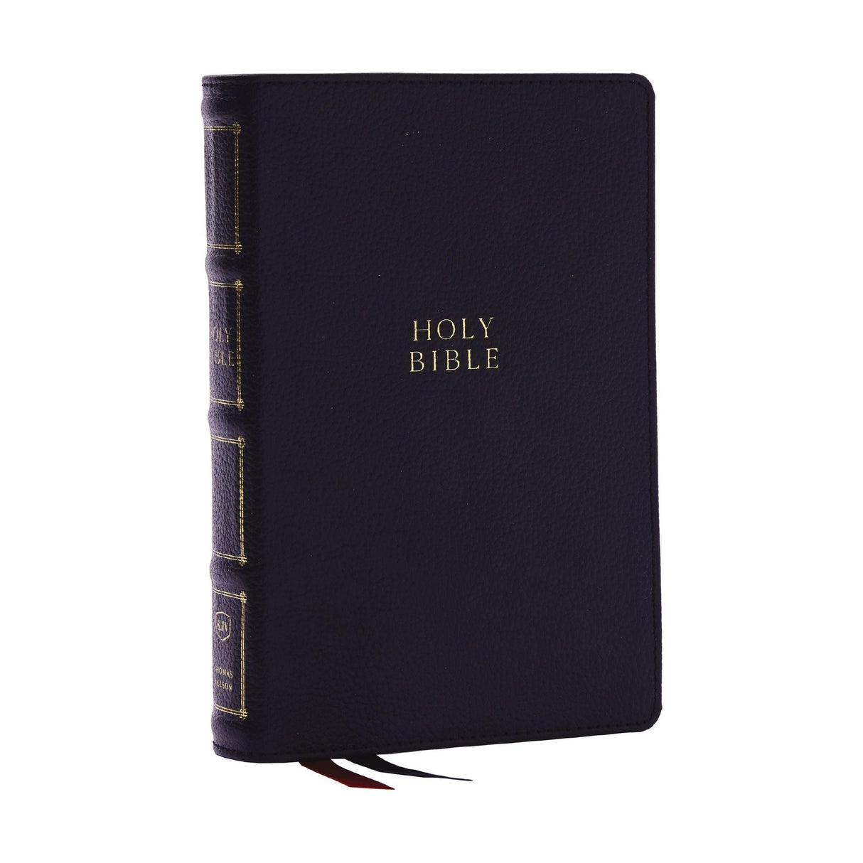 KJV Holy Bible: Compact Bible with 43,000 Center-Column Cross References, Black Genuine Leather, Red Letter, Comfort Print (Thumb Indexing): King James Version [Leather Bound] Thomas Nelson