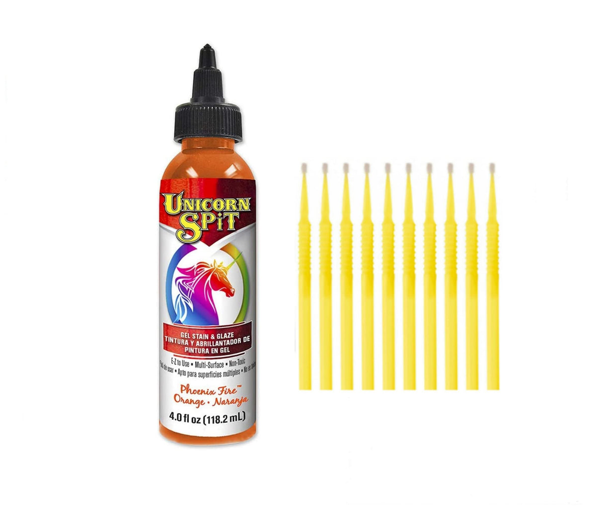 Unicorn SPiT Gel Stain & Glaze in One - 20 Complete Original & Sparkle Paint Collection with 10 TreBBies Fine Detail Sticks (8oz, 20 Complete Original & Sparkle Paint Collection)