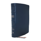 NKJV, Single-Column Reference Bible, Genuine Leather, Blue, Comfort Print: Holy Bible, New King James Version [Leather Bound] Thomas Nelson