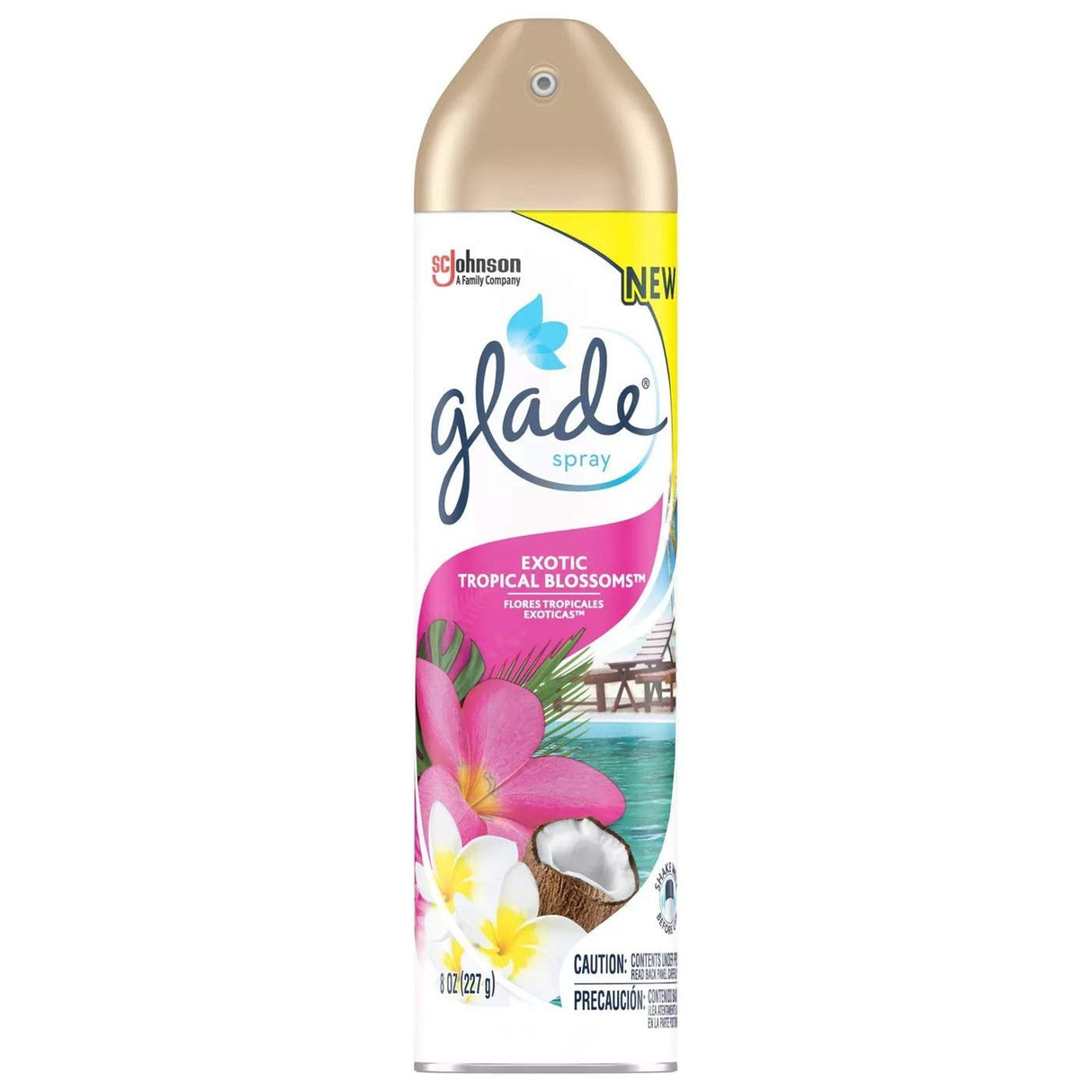 Glade Air Freshener Aerosol Spray, Exotic Tropical Blossoms Scent | Limited Edition - 8 Ounce Each Can (Pack of 3)