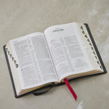 KJV Holy Bible: Compact Bible with 43,000 Center-Column Cross References, Black Genuine Leather, Red Letter, Comfort Print (Thumb Indexing): King James Version [Leather Bound] Thomas Nelson