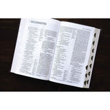 NIV, Thinline Reference Bible (Deep Study at a Portable Size), Bonded Leather, Burgundy, Red Letter, Thumb Indexed, Comfort Print [Bonded Leather] Zondervan