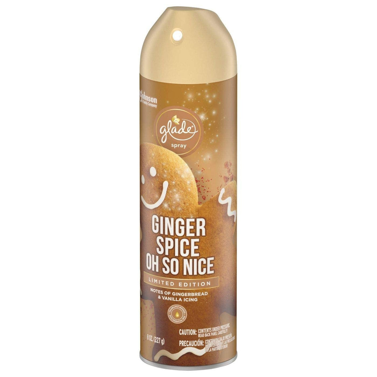 Glade Air Freshener Spray - Ginger Spice Oh So Nice - Holiday Collection 2020 - Net Wt. 8 OZ (227 g) Per Can - Pack of 3 Cans