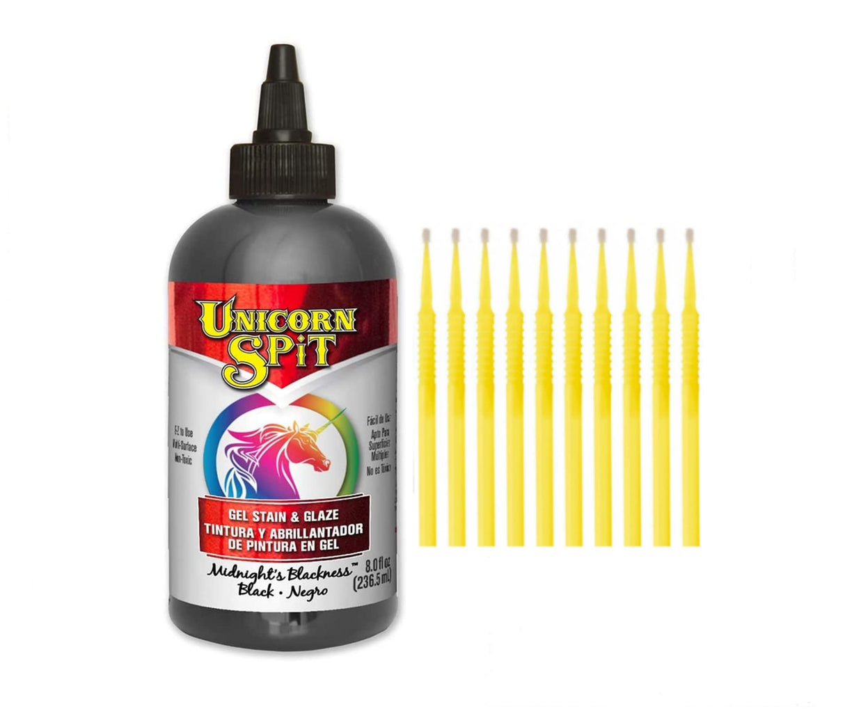 Unicorn SPiT Gel Stain & Glaze in One - 20 Complete Original & Sparkle Paint Collection with 10 TreBBies Fine Detail Sticks (8oz, 20 Complete Original & Sparkle Paint Collection)