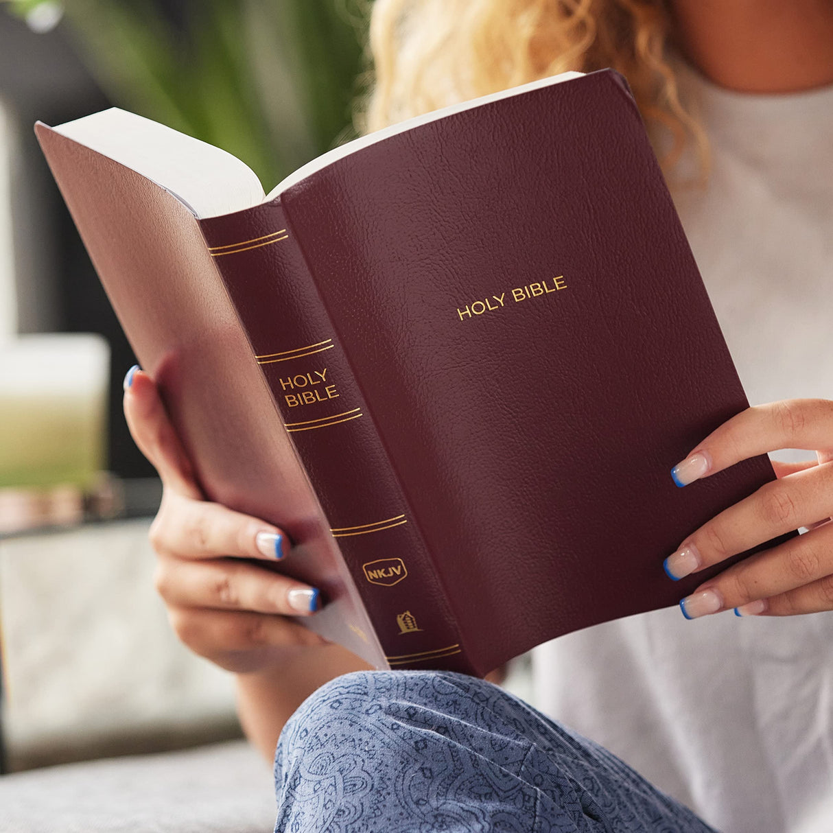 NKJV, Gift and Award Bible, Leather-Look, Burgundy, Red Letter, Comfort Print: Holy Bible, New King James Version [Imitation Leather] Thomas Nelson
