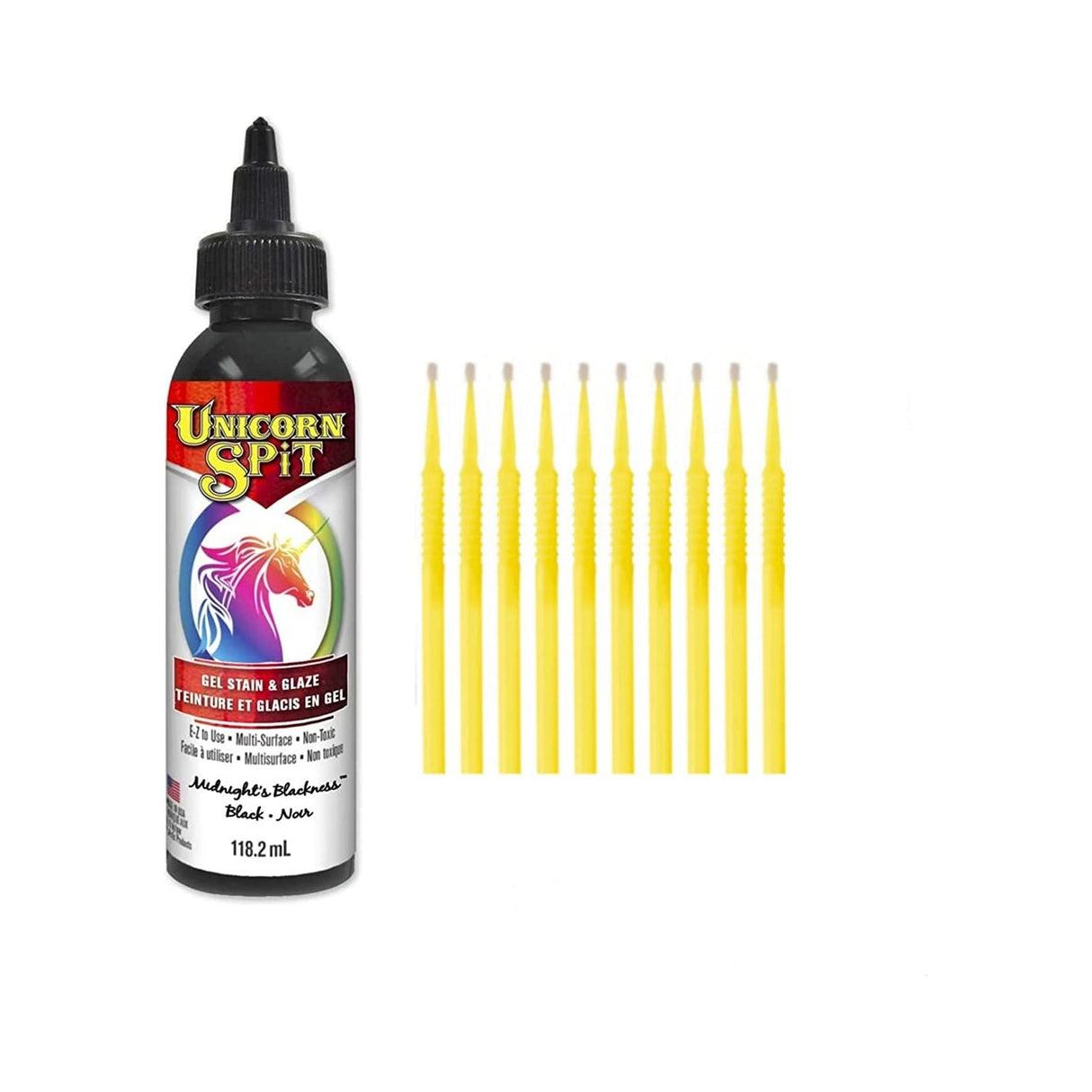 Unicorn SPiT Gel Stain & Glaze in One - 20 Complete Original & Sparkle Paint Collection with 10 TreBBies Fine Detail Sticks (8oz, 20 Complete Original & Sparkle Paint Collection)