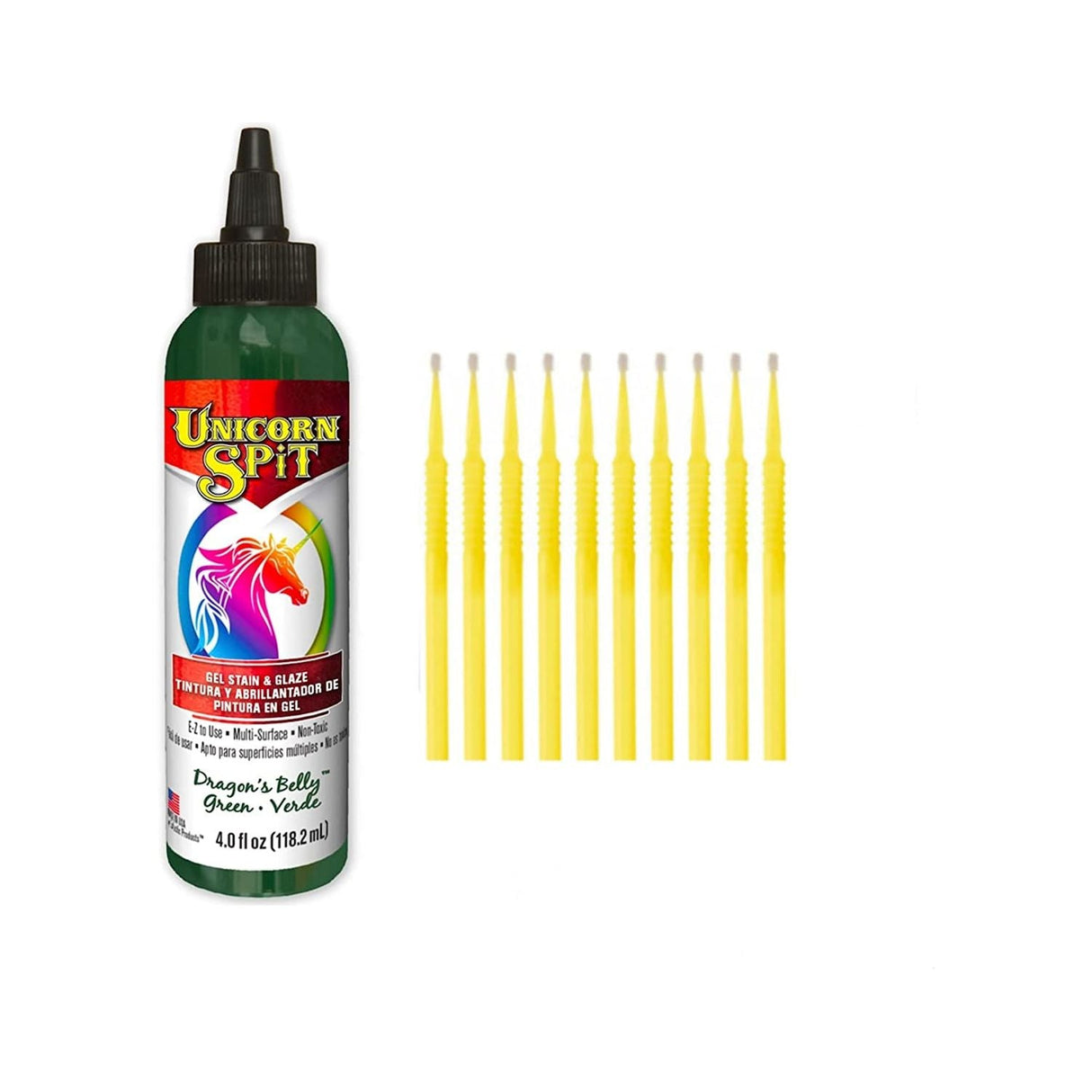 Unicorn SPiT Gel Stain & Glaze in One - 20 Complete Original & Sparkle Paint Collection with 10 TreBBies Fine Detail Sticks (8oz, 20 Complete Original & Sparkle Paint Collection)