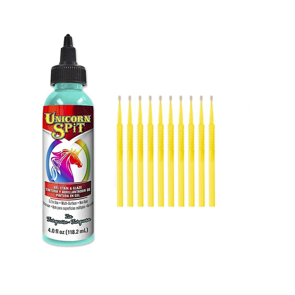 Unicorn SPiT Gel Stain & Glaze in One - 20 Complete Original & Sparkle Paint Collection with 10 TreBBies Fine Detail Sticks (8oz, 20 Complete Original & Sparkle Paint Collection)
