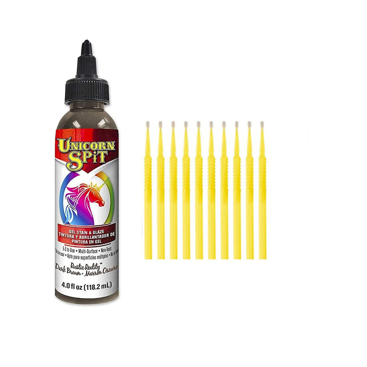 Unicorn SPiT Gel Stain & Glaze in One - 20 Complete Original & Sparkle Paint Collection with 10 TreBBies Fine Detail Sticks (8oz, 20 Complete Original & Sparkle Paint Collection)